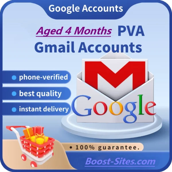 Buy Gmail Accounts - Aged 4 Months, PVA, More Trustworthy